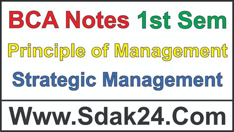 Strategic Management BCA Notes - sdak24