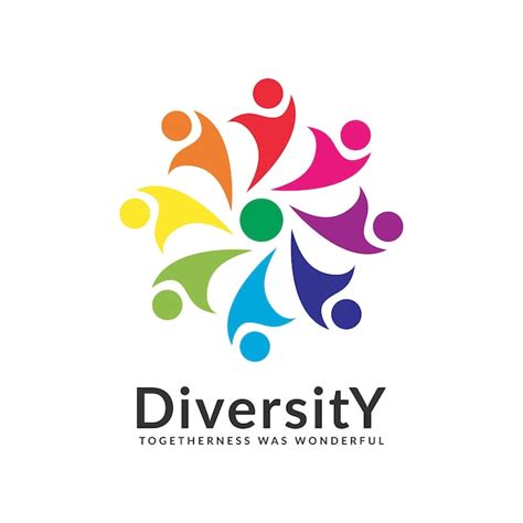 Premium Vector | Abstract logo diversity and togetherness people circle