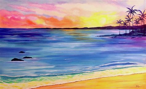 Island Sunset Painting by Debi Starr - Fine Art America