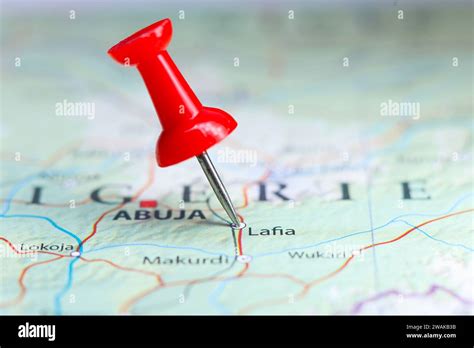 Lafia, Nigeria pin on map Stock Photo - Alamy