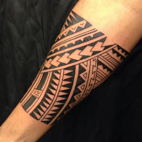 Todays session #freehand #polynesian style #forearm #band thanks Jazz #polynesiantattoo # ...