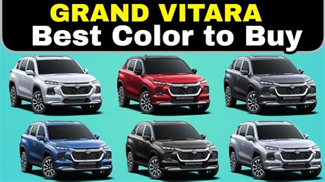 New Grand Vitara Color Options | Best Color to buy in Maruti Grand ...