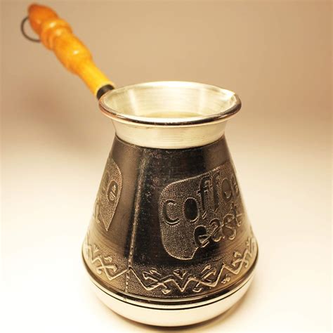 Amazon.com: Turkish Greek Coffee Pot"Coffee East" Volume 11.8 Oz - 350 ML (Ibrik, Briki, Cezve ...