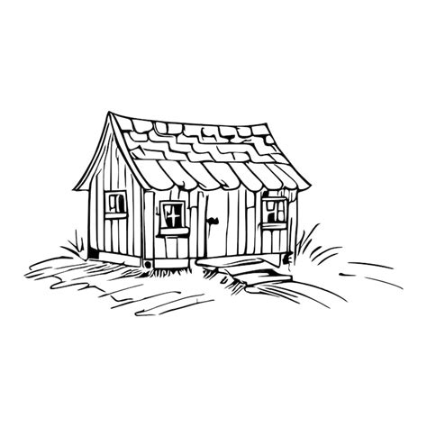 Premium Vector | Dog house coloring book dog house coloring page black ...