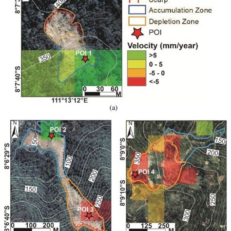 Detected LOS displacement at landslide zone and point of interest... | Download Scientific Diagram