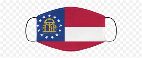 Flag Of Georgia State Face Mask In 2020 - Cloth Face Mask Emoji,Georgia State Flag Emoji - free ...