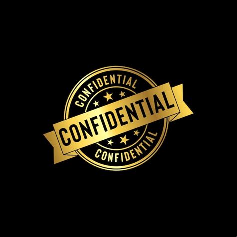 Premium Vector | Confidential golden stamp seal vector template