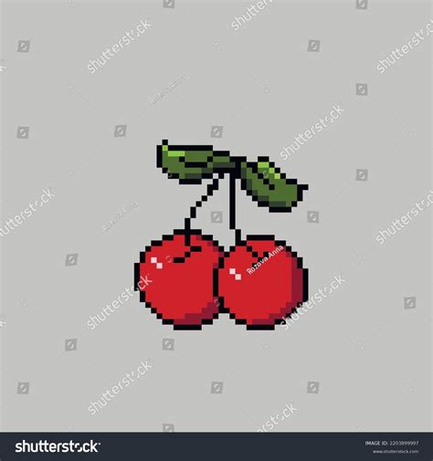 Cherry Vector Illustration Pixel Art Stock Vector (Royalty Free) 2203899997 | Shutterstock