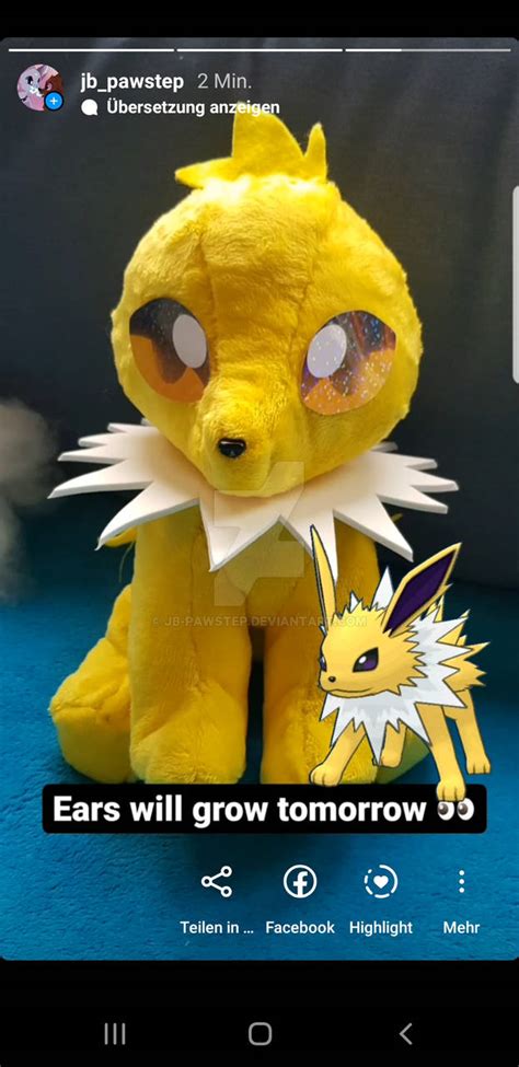 Jolteon Plush - WIP by JB-Pawstep on DeviantArt