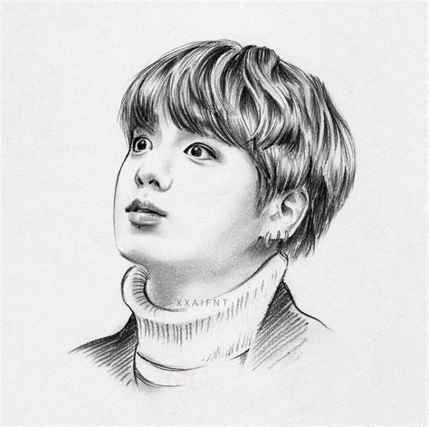 FanArt BTS - #15 | Jungkook fanart, Dibujos de famosos, Bts dibujo