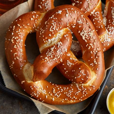 J & J Snack Foods SuperPretzel Bavarian 7 oz. Sourdough Soft Pretzel - 40/Case