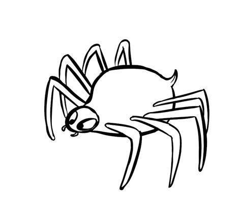 Dibujo infantil de araña venenosa para imprimir