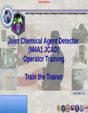 JCAD M4A1 Training Slides.pptx - UNCLASSIFIED Joint Chemical Agent Detector M4A1 JCAD Operator ...