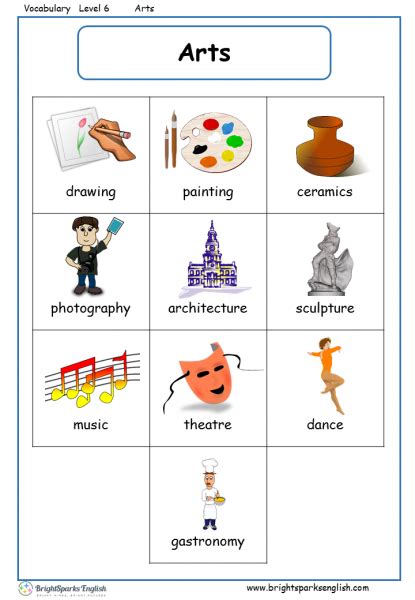 art vocabulary exercise - art vocabulary english esl worksheets for distance learning and ...