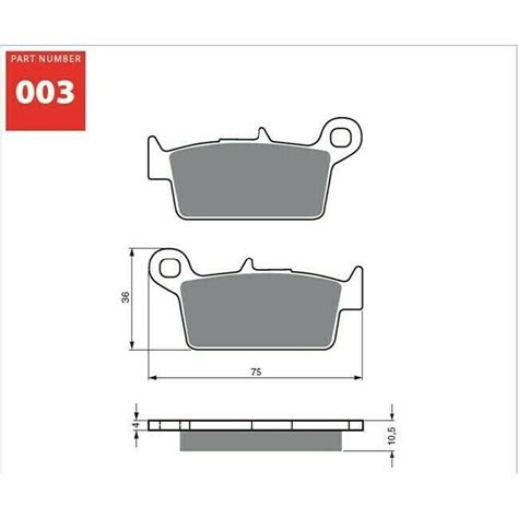 Goldfren Sintered Off Road Rear Brake Pads for Honda CRF230L 2008-2009 ...