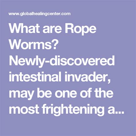 What are Rope Worms?