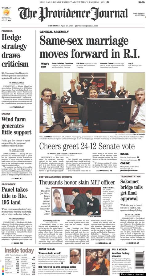 Providence Journal's Headline Gets Senate Vote On Gay Marriage Wrong ...