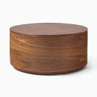 Volume Round Drum Coffee Table - Wood | Modern Living Room Furniture | West Elm