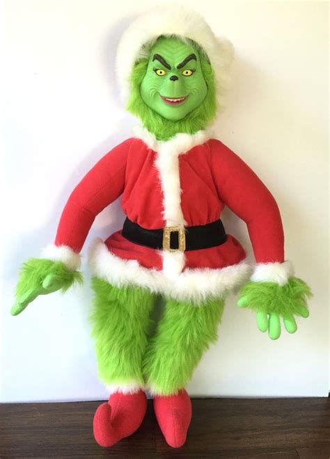 Dr. Seuss The Grinch Movie Talking Transforming Plush Doll Jim Carrey ...