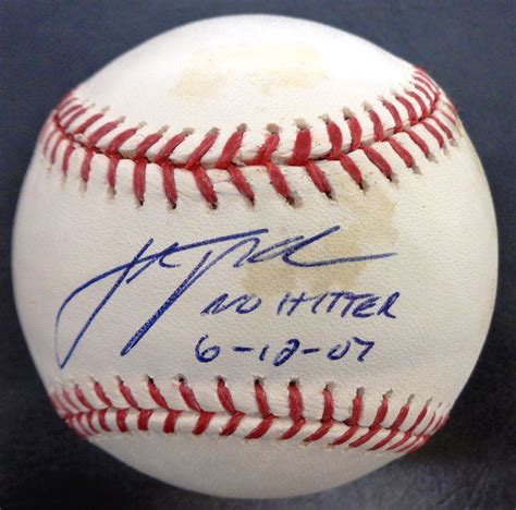 Lot Detail - Justin Verlander Autographed Baseball w/ No Hitter 6-12-07