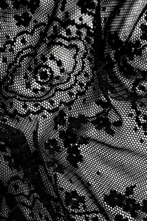 Premium Photo | Black lace texture fabric and textile background