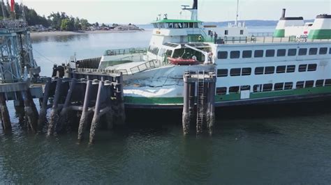 Ferry significantly damaged in 'hard landing' at Fauntleroy dock ...