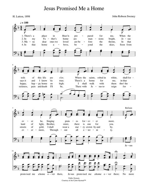 Jesus promised me a home - John R. Sweney - piano tutorial