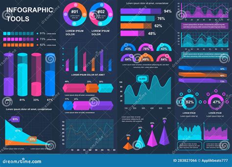 Bundle Infographic UI, UX, KIT Elements. Different Charts, Diagrams, Workflow, Flowchart ...