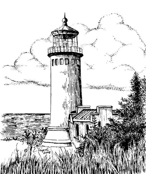 Pin by 정아 이 on Coloring 13 | Lighthouse drawing, Lighthouse art, Lighthouse