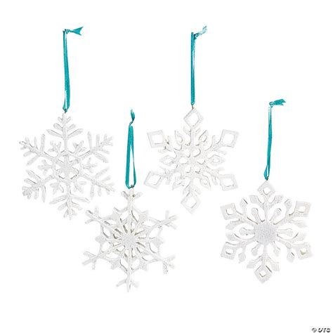 Iridescent Snowflake Christmas Ornaments