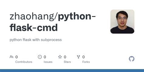 GitHub - zhaohang/python-flask-cmd: python flask with subprocess