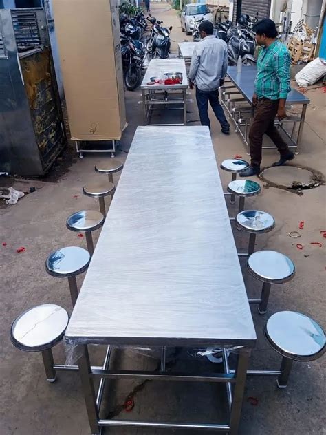 Stainless Steel Dining Table, 8 Seater at Rs 50000/piece in Hyderabad | ID: 24688909862