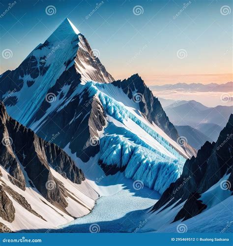 Picture of Mountain with Triangle in Stock Illustration - Illustration ...