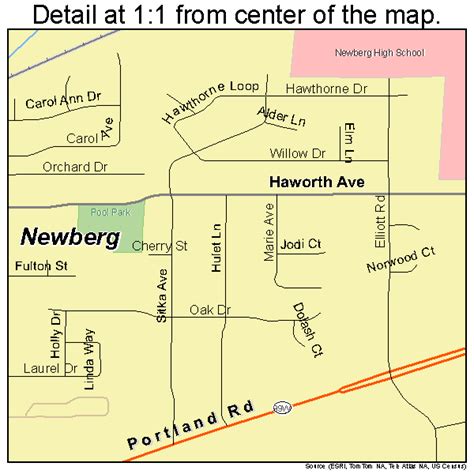 Newberg Oregon Street Map 4152100