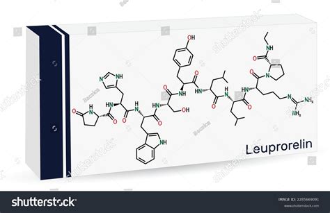 Leuprorelin Leuprolide Molecule Drug Treatment Prostate Stock Vector (Royalty Free) 2285669091 ...