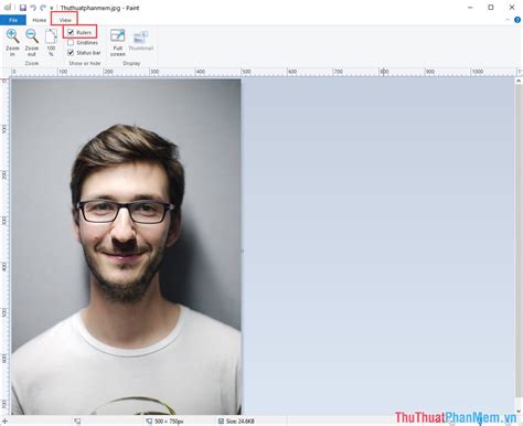 How to create a photo size of 3x4 in Paint - TipsMake.com