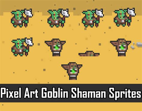 2D Pixel Art Goblin Shaman Sprites by Elthen's Pixel Art Shop