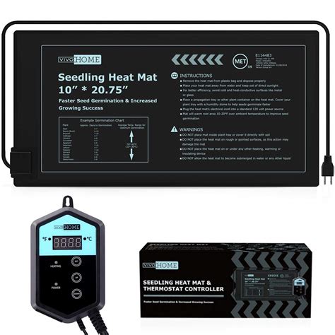 10"x20.75" Seedling Heat Mat & Thermostat Controller Set - Walmart.com