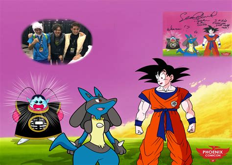 Goku meets Lucario 'Signed by Sean Schemmel!' by MarkHoofman on DeviantArt