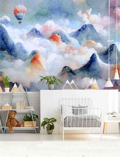 Vinyl panoramic wallpaper Over the Mountains by WallDreamer®