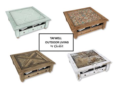 The Sims Resource - Taywell Outdoor Living Coffee Table