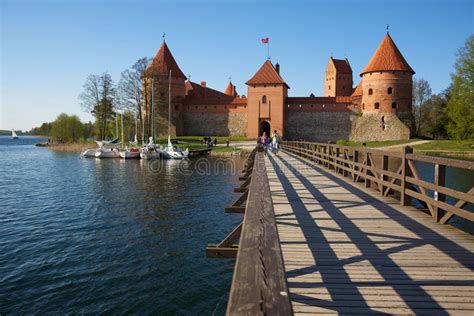 Trakai Island Castle stock image. Image of postcard, gothic - 13683911