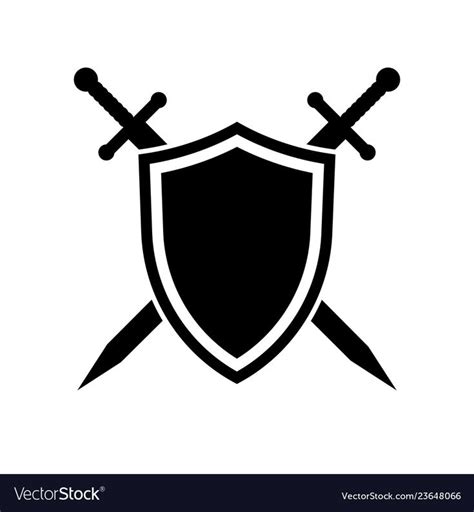 Shield and swords icon vector image on VectorStock | Colorful circle logo, Logo design ...