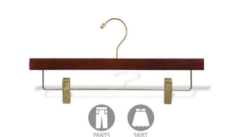 Order Walnut Wood Pant Hanger With Brass Hardware - 14"