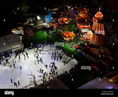 Winter Wonderland, Cardiff Civic Centre, Cardiff, Wales, UK Stock Photo ...