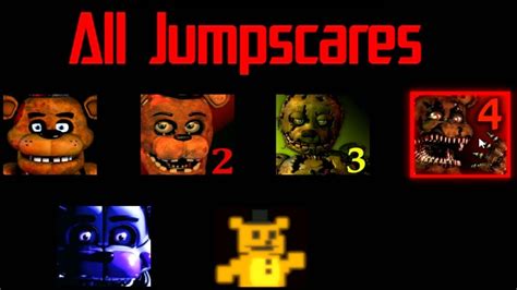 All jumpscares in HD FNaF 1-6 - YouTube