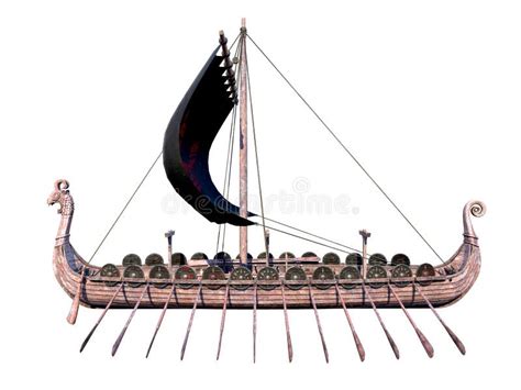 Viking Ship / Drakkar. stock illustration. Illustration of vikings - 220825960