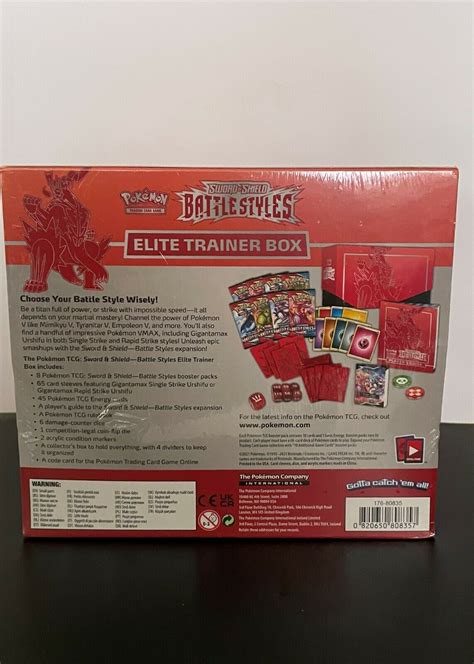 Mavin | Pokemon Sword and Shield Battle Styles Elite Trainer Box ETB RED Factory Sealed