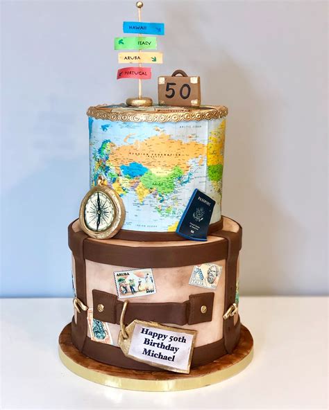 Travel theme luggage cake | Travel cake, Themed cakes, Luggage cake