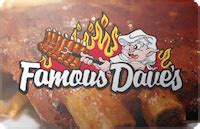 Buy Famous Dave's Gift Cards - Discounts up to 18% | CardCash